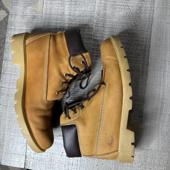 Timberland Men’s Boots Waterproof Leather Nubuck Tan Wheat Gorpcore Size 6 - Picture 5 of 8